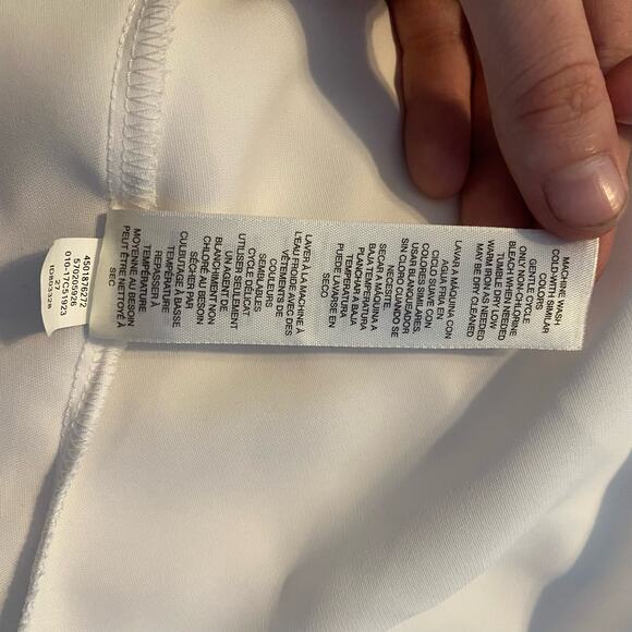 Chicos Tunic 3 XL White Flowy Flutter Sleeve Minimalist Feminine - Picture 10 of 15